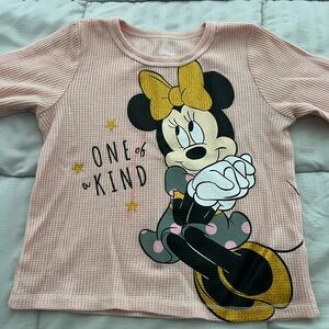 Disney Minnie Mouse Pink and Yellow Long Sleeve Shirt